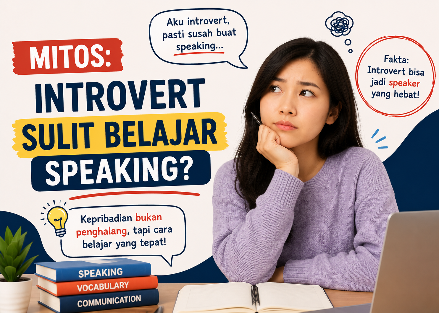 Mitos: Introvert Sulit Belajar Speaking